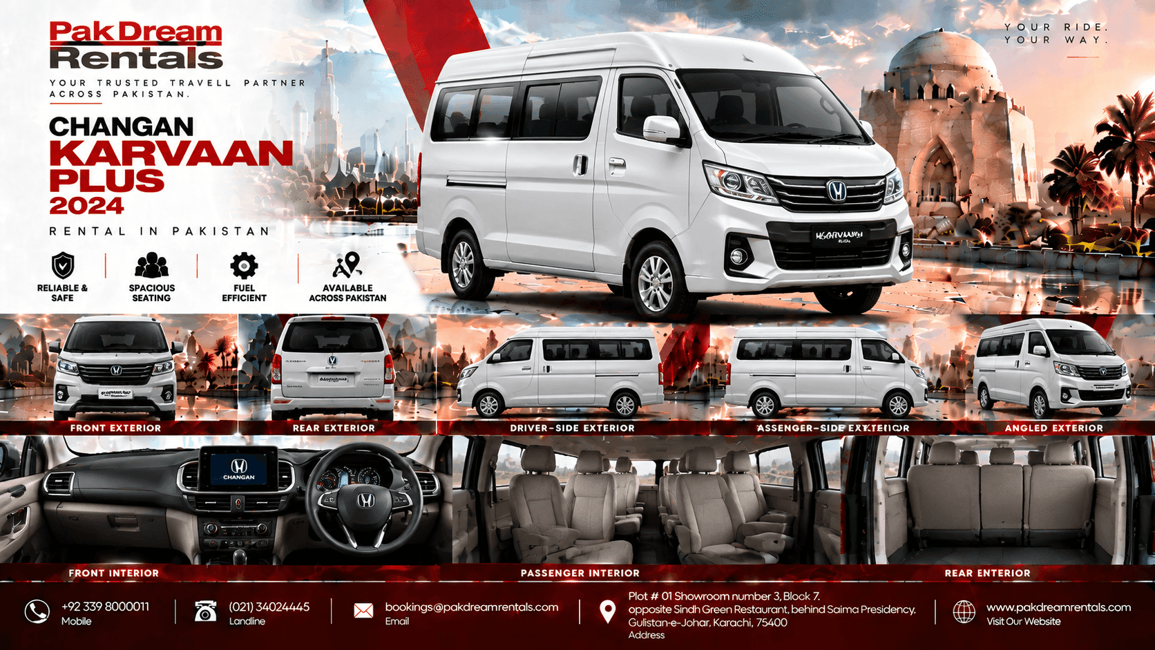 Changan Karvaan Plus Rental in Pakistan | Pak Dream Rentals
